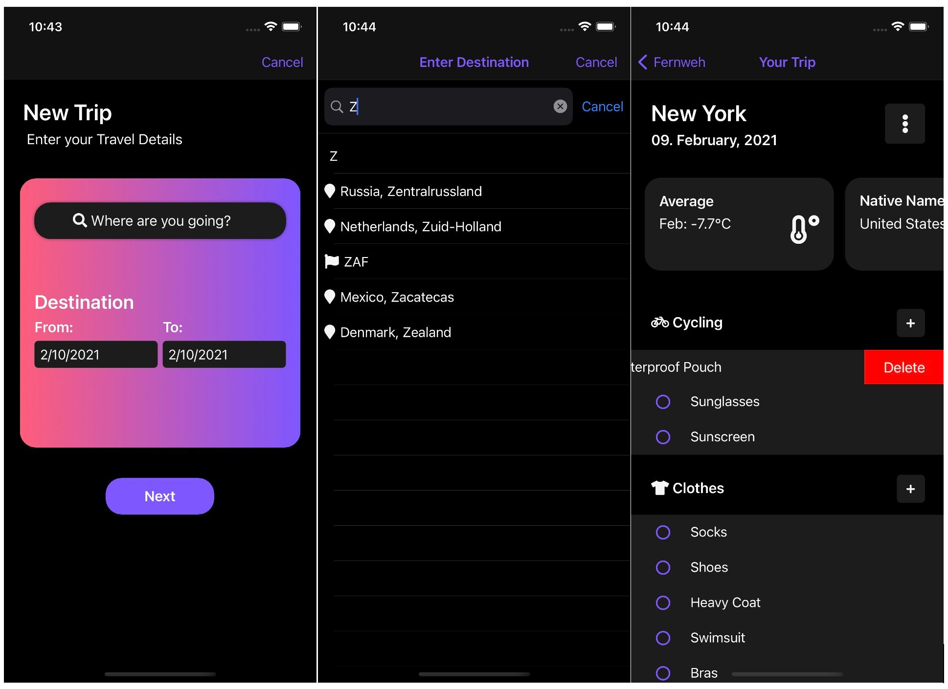 Screenshots Darkmode